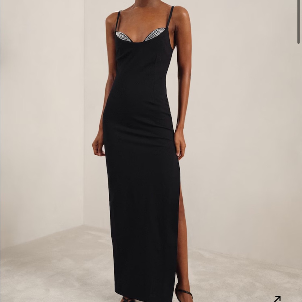 NWT Good American Ponte Embellished Gown